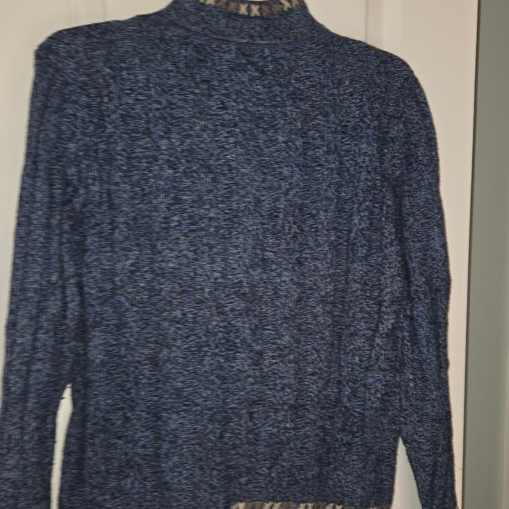 Woolrich Blue Quarter Zip Cozy Sweater - Picture 9 of 11